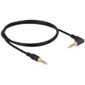 DeLOCK - Câble audio - mini jack 4 pôles mâle pour mini jack 4 pôles mâle incliné - 1 m - noir