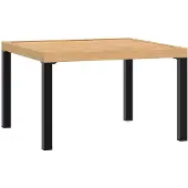 vidaXL Table basse de jardin noire 65x65x40 cm aluminium