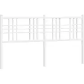 vidaXL Tête de lit de rechange en métal blanc 160 cm