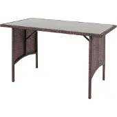Mendler Table à manger en polyrotin -G16
