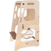 Classic World Tour d'apprentissage en bois et table - réglable - Jouet éducatif 90cm