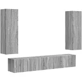 vidaXL Ensemble de meubles TV mural 3 pcs Gris Sonoma Bois composite
