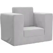vidaXL Canapé-lit pour enfants Gris clair Peluche douce