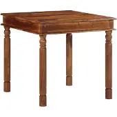 vidaXL Table de salle à manger 80x80x77 cm en bois massif d'acacia