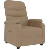 vidaXL Fauteuil relax cappuccino brun similicuir