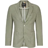 BOSS Veste Slim Fit en lin mélangé à micro motif
