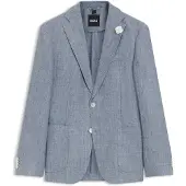 BOSS Veste Slim Fit en lin à motif