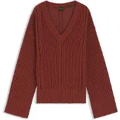 BOSS Pull en coton avec structure en maille