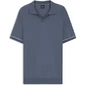 BOSS Polo en maille de coton mélangé à rayure horizontale