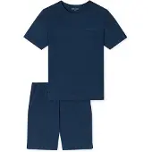 Schiesser Pyjama long ' Modern Bonded ' bleu