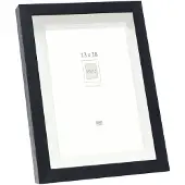 Deknudt cadre photo en bois noir avec passe-partout 13x18
