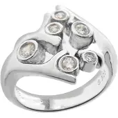 Folli Follie 3r9s170c-54 Ring Argenté 54 Femme
