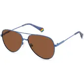 Polaroid Lunettes de Soleil PLD 6187/S 60/14/145 Azure Stainless steel UNISEX PLD 6187/S