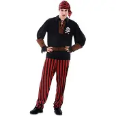 MOM Pirate Bandana Men Costume Rouge XL Enfants