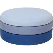 Broste Copenhagen Pouf de bassin bleu - Ø68XH30CM
