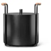 Ferm Living Port Seau à Petit Bois et Cendres Black