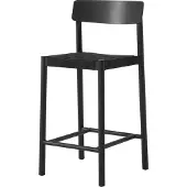 &tradition Betty TK12 Chaise de Bar Black | Black webbing