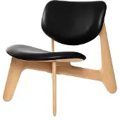 Tom Dixon Slab Chaise Longue Natural Black Leather