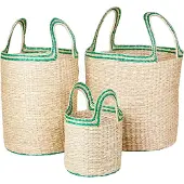 Broste Copenhagen Paniers Lykke vert set de 3 pièces