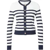 JDY Cardigan 'JDYGABY' marine / blanc