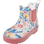 Playshoes Bottes en caoutchouc beige clair / bleu / curry / rose