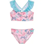 Playshoes Bikini 'Schmetterlinge' bleu / bleu ciel / rose / framboise