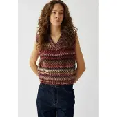 Noella Gilet ' Gio ' rouge rouille