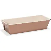 Patisse Céramique Loaf Pan 30cm, Moule à gâteau, Blanc, Marron