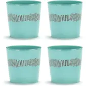 Serax Feast Tasse à Café - Lot de 4 Azure|Red Stripes
