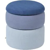 Broste Copenhagen Pouf de bassin bleu - Ø38XH42CM