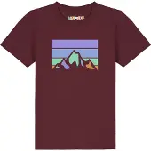Watabout.kids T-Shirt 'Landscape' turquoise / caramel / lavande / merlot