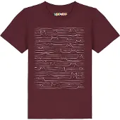 Watabout.kids T-Shirt 'Doodle Cats' bordeaux / blanc