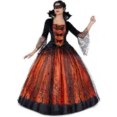 MOM Halloween Queen Costume Orange S Enfants