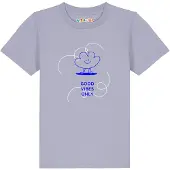 Watabout.kids T-Shirt 'Good vibes only' bleu / bleu-gris / blanc