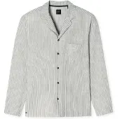 Schiesser Pyjama long gris chiné / blanc cassé