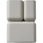 &tradition Applique Murale &Tradition, Tabata, dimmable, Gris, Salon / séjour, Aluminium, Design