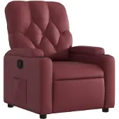 vidaXL Fauteuil relax vin rouge similicuir