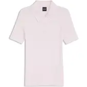 BOSS Polo en tricot côtelé en tissu respirant
