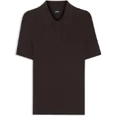 BOSS Polo en tricot côtelé en tissu respirant