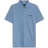 BOSS Active Polo Slim Fit en jersey rayé avec étirement quadridirectionnel