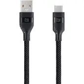 BlueBuilt Câble USB-A vers USB-C 1,5 m Nylon Noir