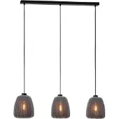 Eglo BARLASTON Lampe à suspendre Lampe à suspendre - L88 x l18 x H110 cm - noir - 3X40W excl - IP20