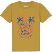 Watabout.kids T-Shirt 'Ride the waves' bleu / ocre / rouge