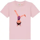 Watabout.kids T-Shirt 'Turnen' violet / saumon / rose / noir