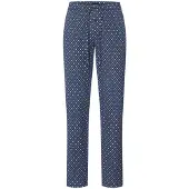 Hanro Pantalon de pyjama ' Night & Day ' bleu foncé / blanc