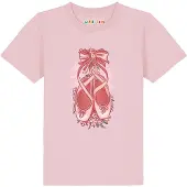 Watabout.kids T-Shirt 'Ballettschuhe' vert / rose / pitaya