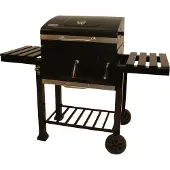 Patton Barbecue au charbon de bois C2 - Charcoal Chef - Grille en fonte 55x42 cm - Acier émaillé