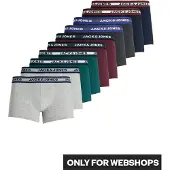 Jack & Jones Boxers 'JACSolid' bleu marine / gris foncé / sapin / lie de vin