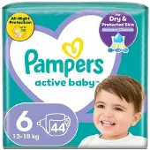 Pampers Active Baby Size 6 couches jetables 13-18 kg 44 pcs