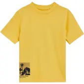 We fashion T-Shirt marron / jaune / noir